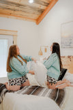 Destination Cozy - Mineral Wash Teal Crewneck Sweatshirt