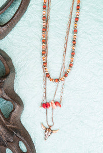 Orange Layered Necklace