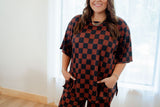 Cattle Drive - Mocha and Black Checkerprint 2 - Piece Set