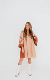 Boho All Day Nude Tone Dress WITH POCKETS