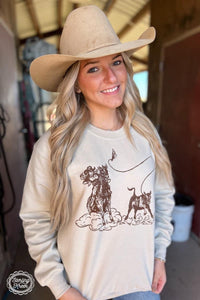 Breakaway Babe - Western Graphic Sweatshirt Crewneck