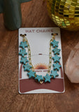 Turquoise Stars Trucker Hat Chain - Handmade
