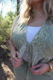 Wildflower West Sheer Tie Front Blouse