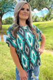 Arizona All Day - Aztec Ribbed Blouse