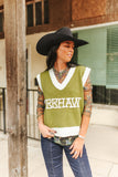 Olive Green Yeehaw Sweater Vest
