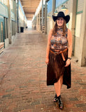 Cowboy Copper - Copper Skirt w/ Slit