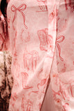 Blushin' Cowgirl Western Sheer Button Up