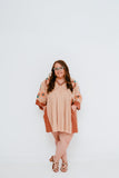 Boho All Day Nude Tone Dress WITH POCKETS