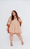 Boho All Day Nude Tone Dress WITH POCKETS