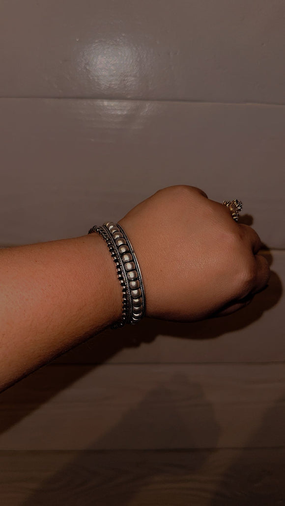 Silver Cuff Bracelet - Adjustable!