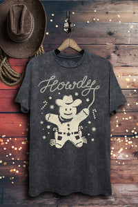 Howdy Gingerbread Christmas Graphic Tee