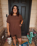 Coffee Please - 2 Piece Brown Set - SO SOFT