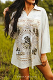 The Lucky Round Up - Cream Wester Tunic Dress