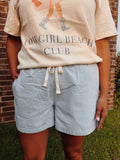 Seaside Shorts Thin Stripe Elastic Band (S-4X)