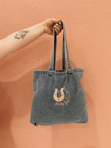 Lucky You Horseshoe Denim Bag