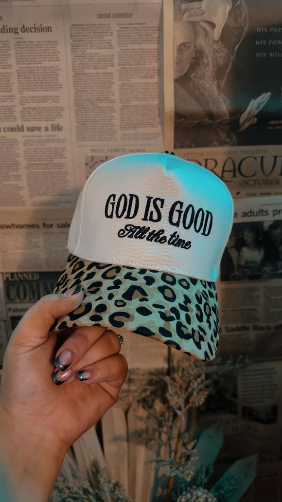 We R Sisters - Cheetah Print Hat - God Is Good