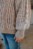 Morning Mocha - Cable Knit Nude Brown Cardigan