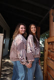 Patchwork Prairie - Multi Pattern Ribbed Sweatshirt Sweater