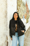 Black Fringe Western Puffer Coat - S - 3X