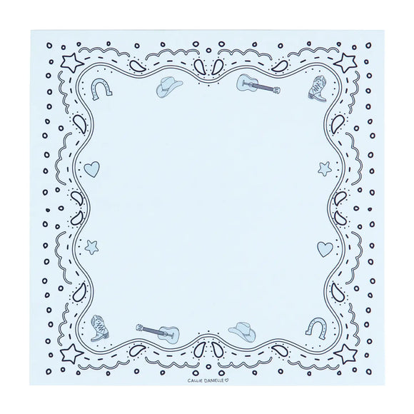Blue Bandana Western Notepad