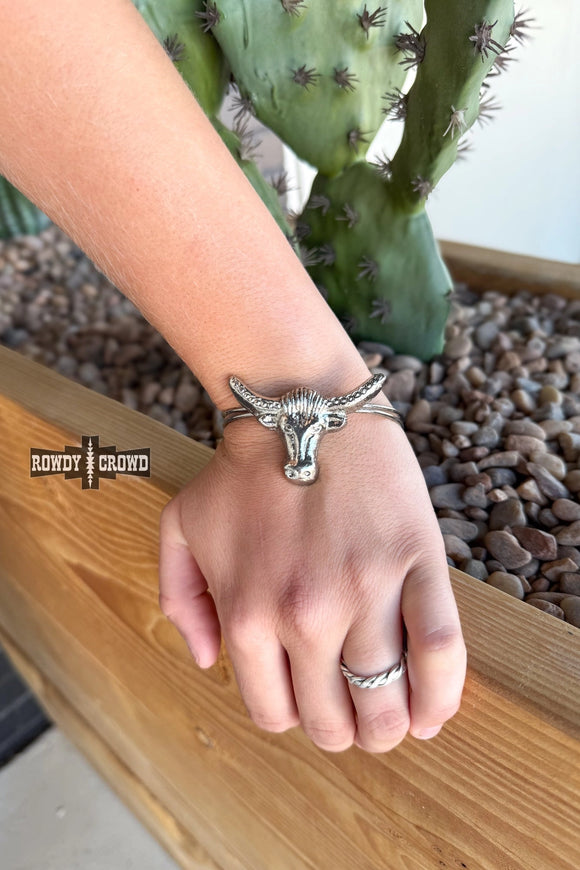 Alright Austin Adjustable Bull Cuff Bracelet
