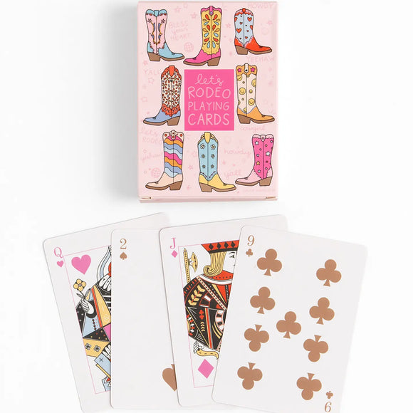 Let's Rodeo Western Cowgirl Boots Deck of Playing Cards