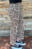 Cheet-alicious - Cheetah Print Distressed Straight Leg Jean - Size 1 -20