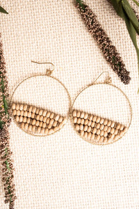 Boho Bamboo Hoop Earrings