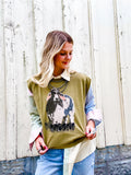 Brahama Mama Muscle Tank - Olive Green S-2X