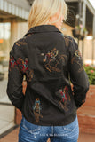 Rhinestone Cowboy Embroidered Pearl Snap