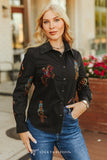 Rhinestone Cowboy Embroidered Pearl Snap