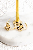 Silver/Gold Bow Hoop Earrings