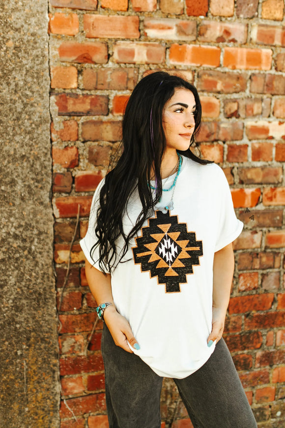 Aztec Sparkly Graphic Tee