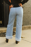 The Marshall - Light Wash High Rise Boyfreind Cuff Jeans