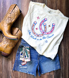The Luck is in the Curves Graphic Muscle Tank - S-2X