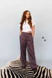 Rodeo Runaround - Pink and Plum Snakeskin Track Pants - READ DESCRIPTION