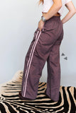 Rodeo Runaround - Pink and Plum Snakeskin Track Pants - READ DESCRIPTION