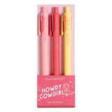 Howdy Cowgirl Western Gel Jotter Pen Set